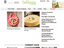 Tablet Screenshot of heirloomgardener.com